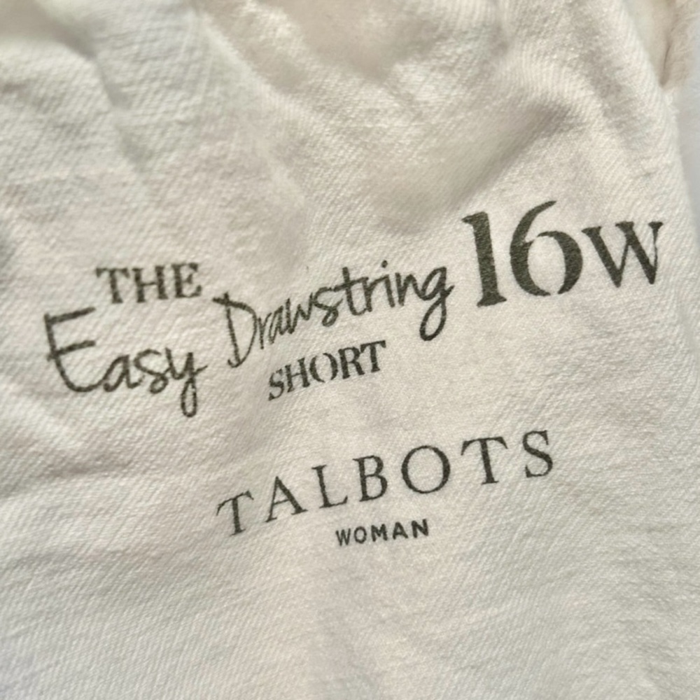 Talbots Easy Drawstring Shorts Size 16w White Lin… - image 4